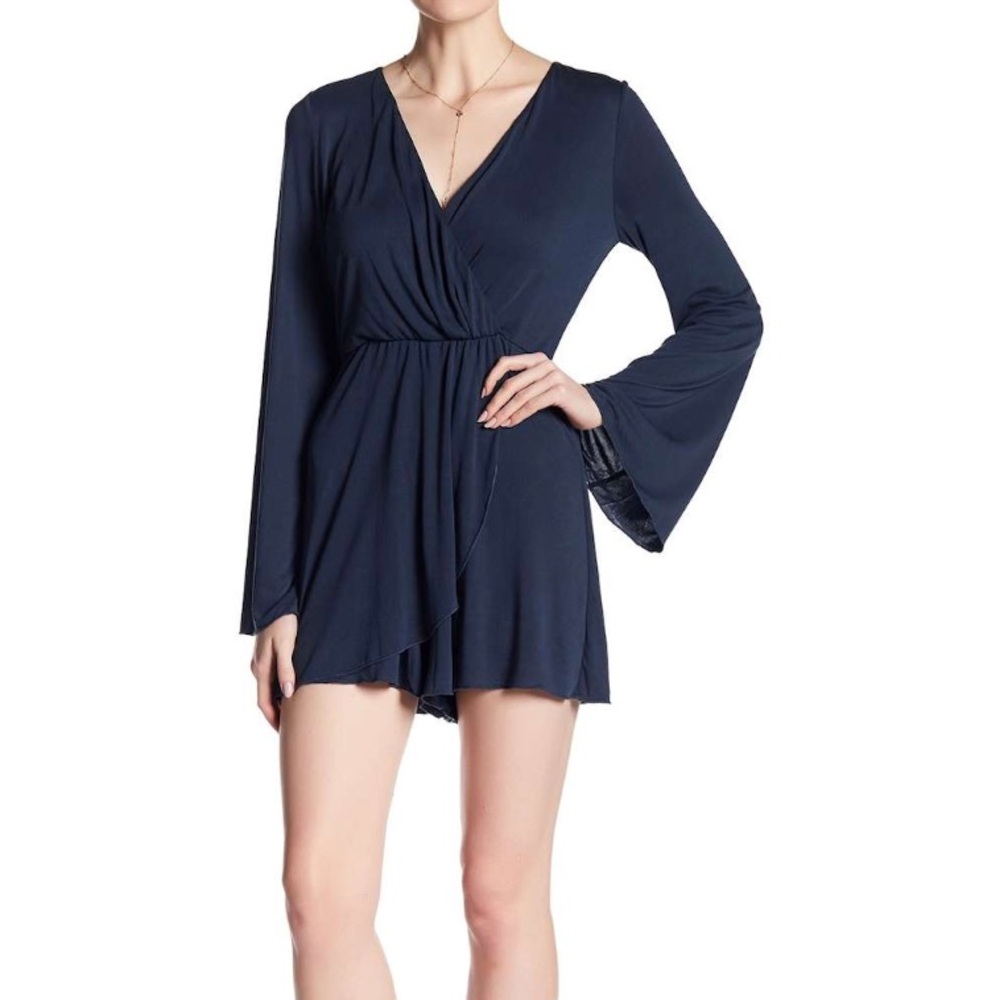 NSR ‘Julienne’  Bell Sleeve Wrap Romper